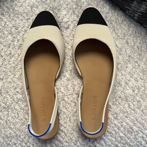 Rothy's Women's Black and Cream Flats